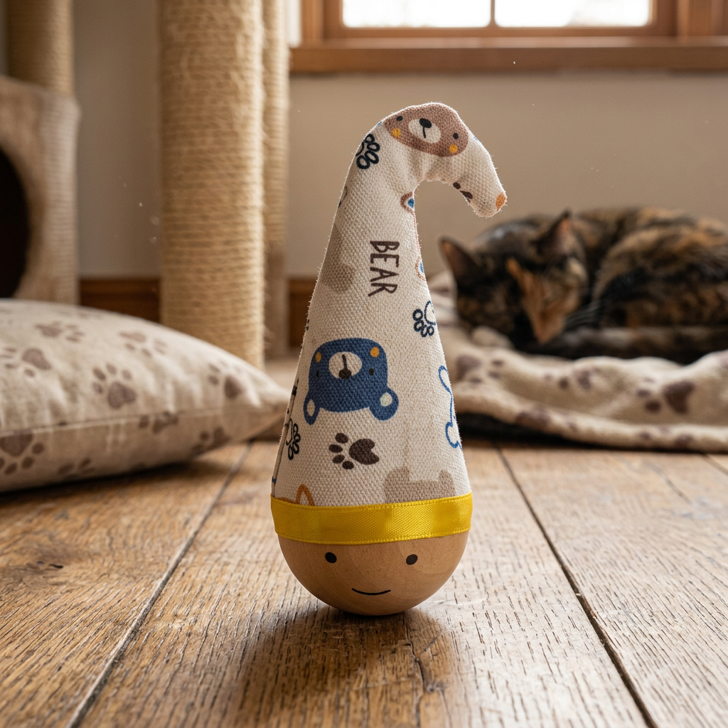 AEXZR® Natural Beech Wood Roly Poly Toy