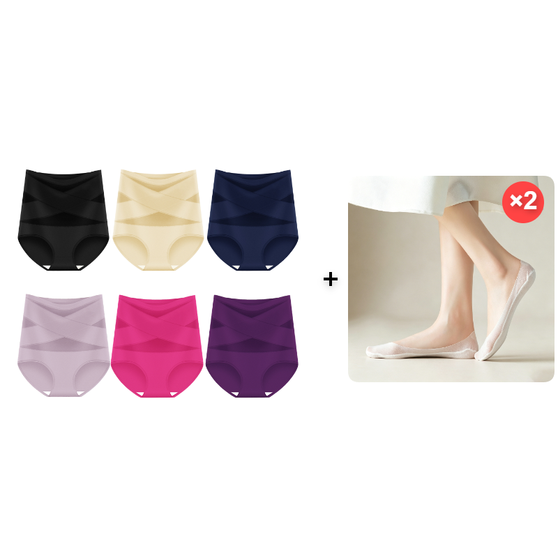 VOZALX™ Plus-Size High-Waist Cross Tummy Control Panties