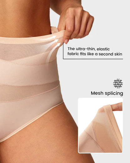 VOZALX™ Plus-Size High-Waist Cross Tummy Control Panties