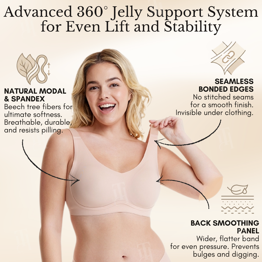 RZXEA™ Jelly Wireless Everyday Comfortable Bras– Support Without the Pain.