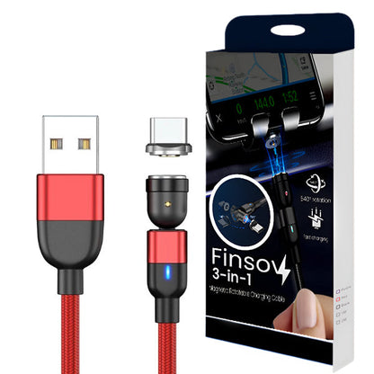 Finsov™ 3-in-1 Magnetic Rotatable Charging Cable - Gets Yours NOW!