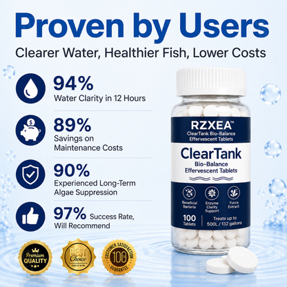 RZXEA™ ClearTank Bio-Balance Effervescent Tablets⏱️ Zero-Hassle Tank Clean!
