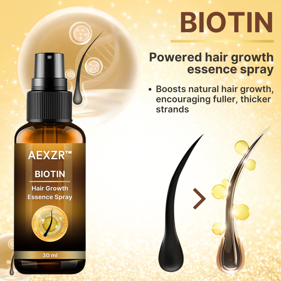 AEXZR™ Biotin Hair Growth Essence Spray - 👩‍⚕️ Recommended by Hair Experts (Trichologist)!