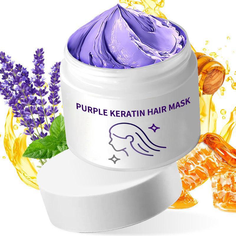 AEXZR® Purple Keratin Hair Mask - Locks Color & Neutralizes Brass & Yellow Tones For Blonde Silver Gray Highlighted Hair