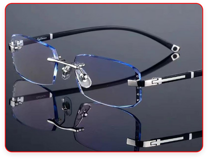 AEXZR® Frameless, ultralight reading glasses with a diamond-cut finish