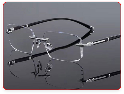 AEXZR® Frameless, ultralight reading glasses with a diamond-cut finish