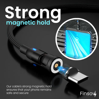 Finsov™ 3-in-1 Magnetic Rotatable Charging Cable - Gets Yours NOW!