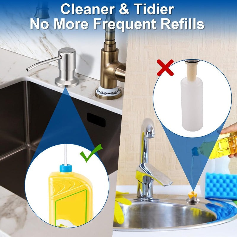 AEXZR® Stainless Steel Built-In Soap Dispenser