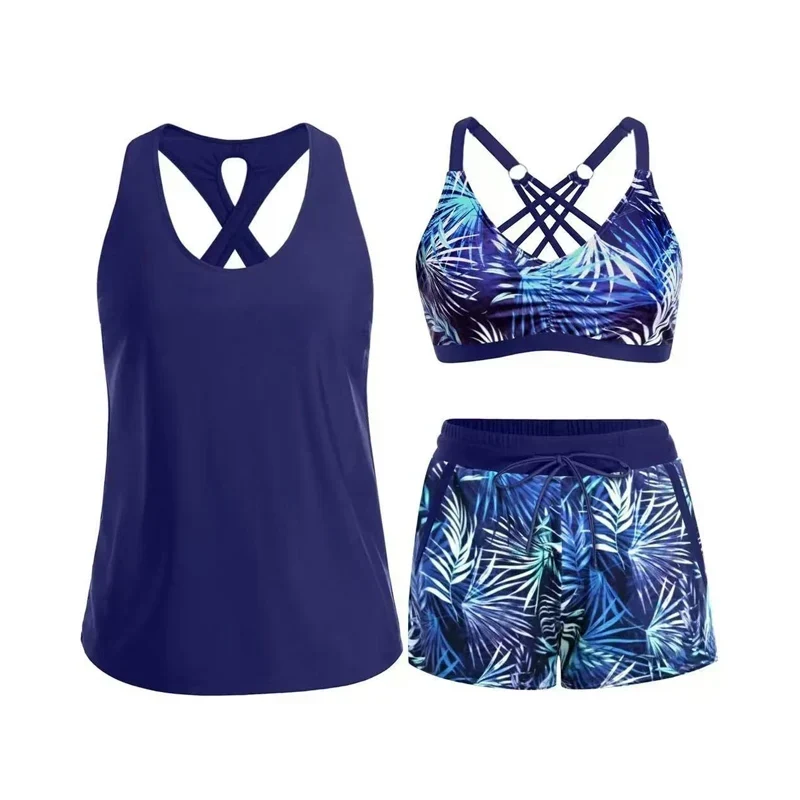 Limited Stock!!! VOZALX™ Women's 3-Piece Swimsuit Tankini Set with Shorts