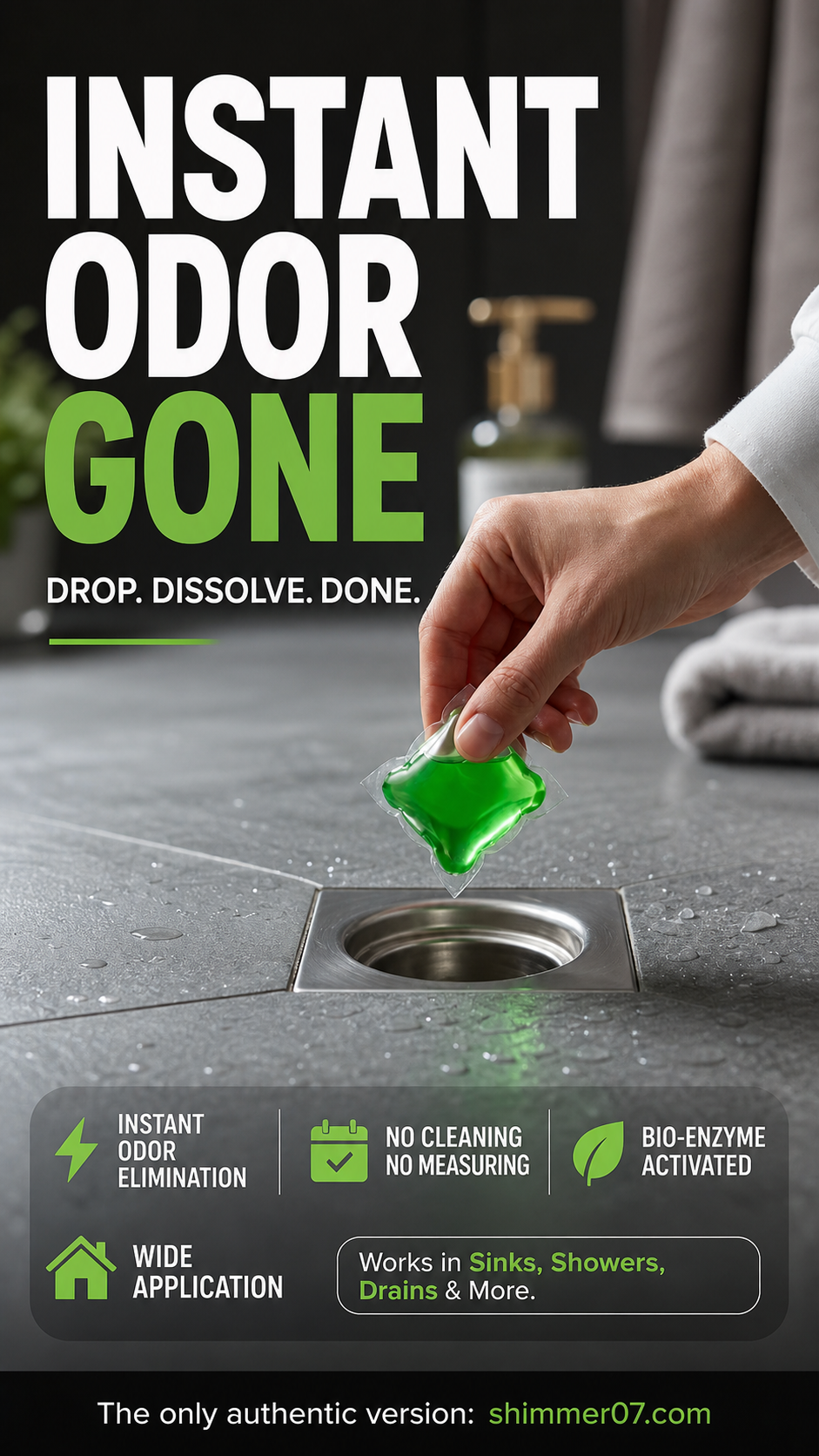 🥳2026 HOT SALE🥳💞AEXZR® 50K+ SOLD!｜Drain Deodorizer Pods – Bio‑enzyme formula neutralizes smells at the source. Instant fresh scent, no harsh chemicals. Say goodbye to embarrassing odours. 🚰✅