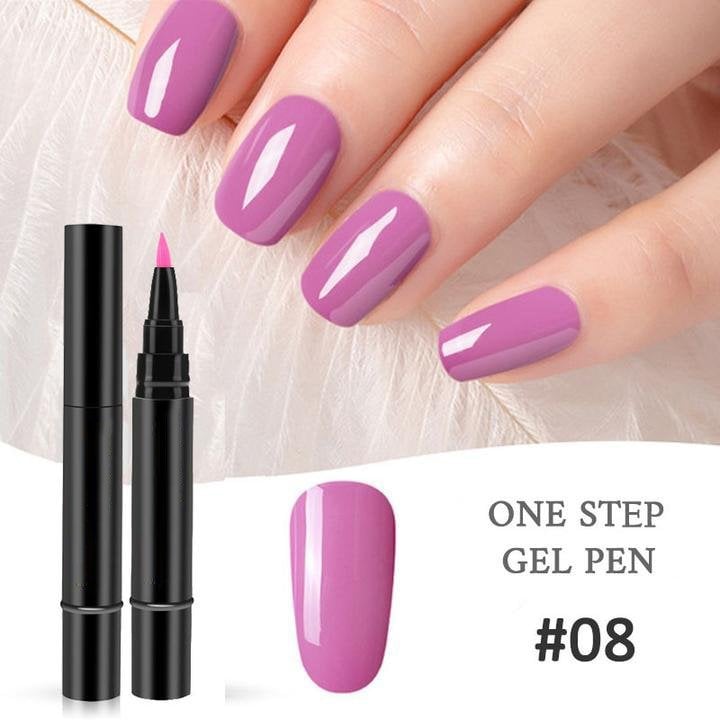 ⚡⚡⚡LAST 44 PCS LEFT!!! 💅 Limited Time Buy 1 Get 1 Free - $ 19.99! ✨AEXZR® One Step Nail Gel Pen🎨Free handheld mini UV nail lamp💡