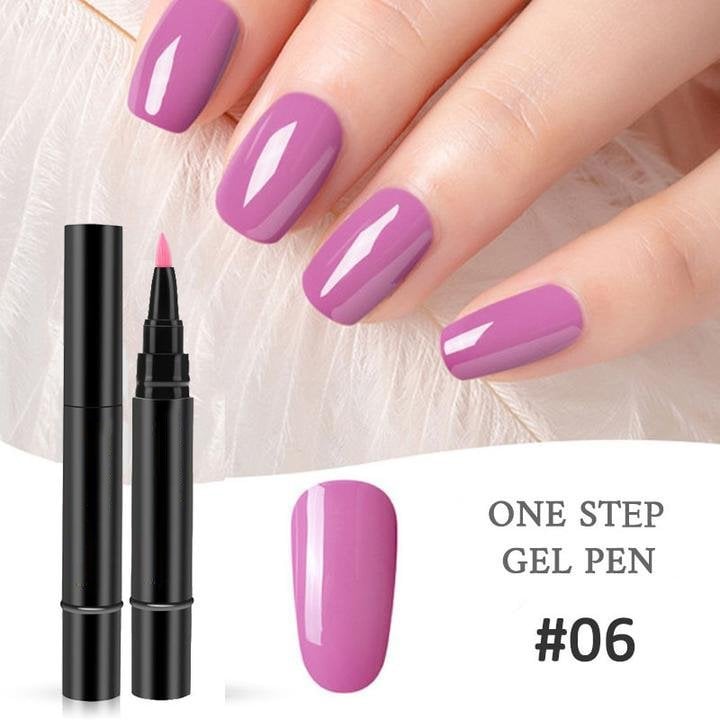 ⚡⚡⚡LAST 44 PCS LEFT!!! 💅 Limited Time Buy 1 Get 1 Free - $ 19.99! ✨AEXZR® One Step Nail Gel Pen🎨Free handheld mini UV nail lamp💡