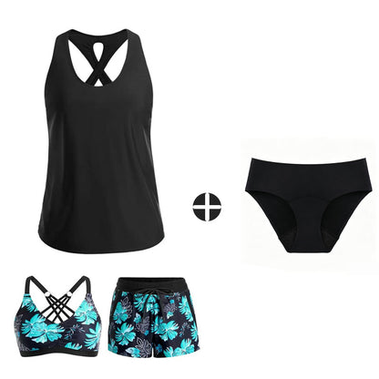 Limited Stock!!! VOZALX™ Women's 3-Piece Swimsuit Tankini Set with Shorts