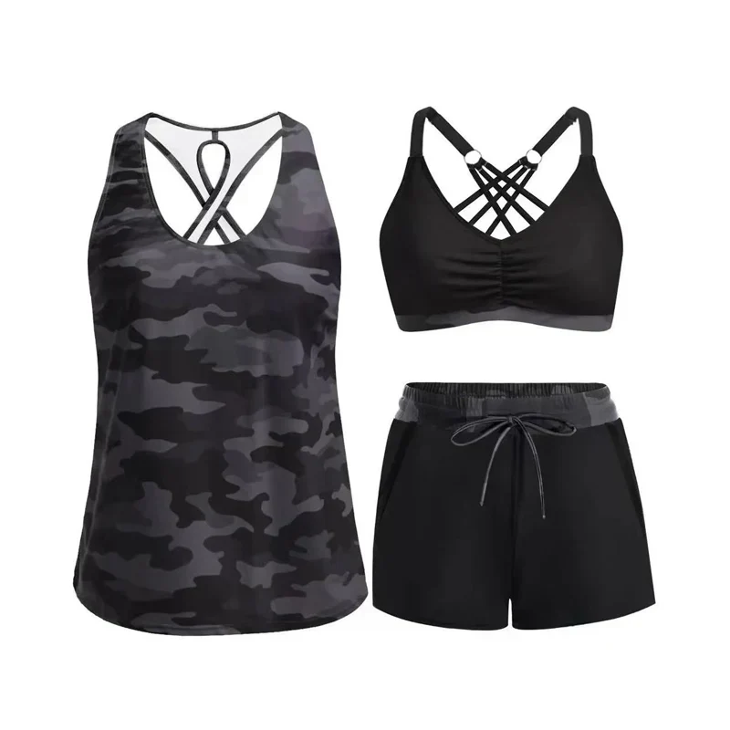 Limited Stock!!! VOZALX™ Women's 3-Piece Swimsuit Tankini Set with Shorts