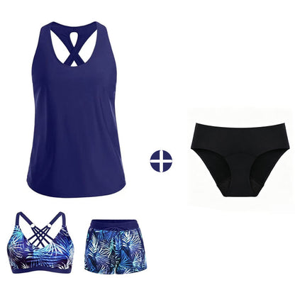 Limited Stock!!! VOZALX™ Women's 3-Piece Swimsuit Tankini Set with Shorts