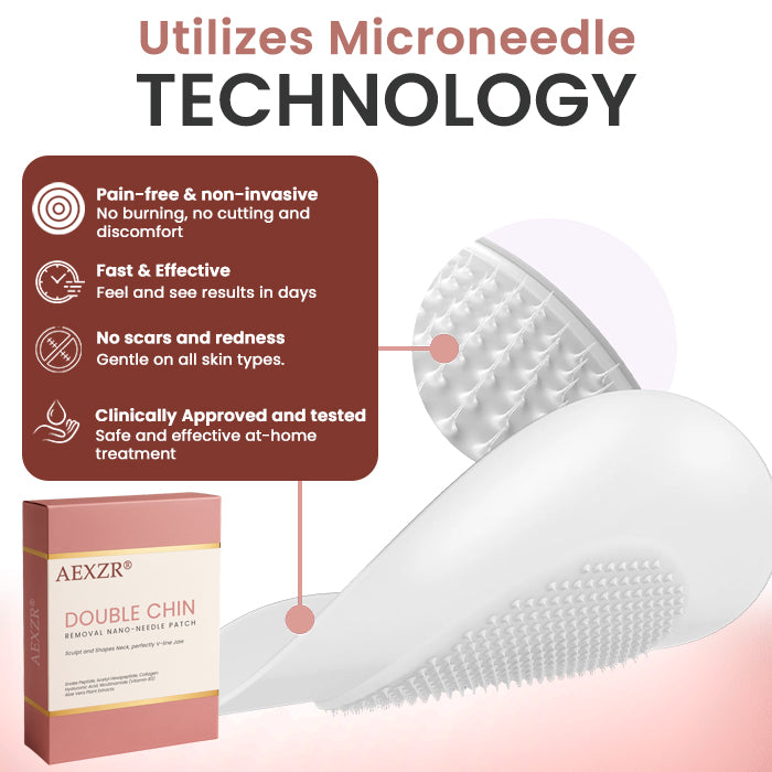 ✨ Official Store | AEXZR® Double Chin Removal Nano-Needle Patch✅Achieve a Defined Jawline in Just 7 Days!