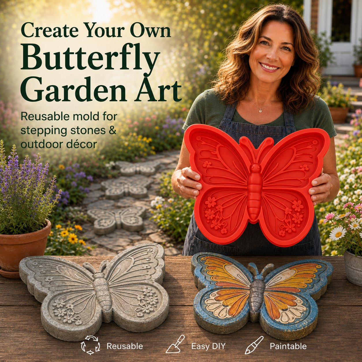 AEXZR® 💥 LAST DAY 49% OFF - 🌻 Reusable Garden Art Mold – Make Your Garden Truly One of a Kind (📦Buy 2 Free Shipping)