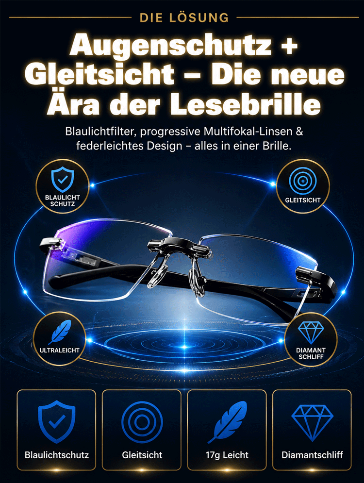 AEXZR® Frameless, ultralight reading glasses with a diamond-cut finish