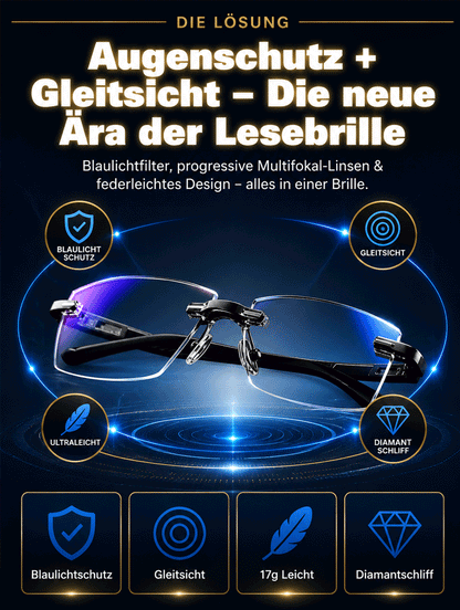 AEXZR® Frameless, ultralight reading glasses with a diamond-cut finish
