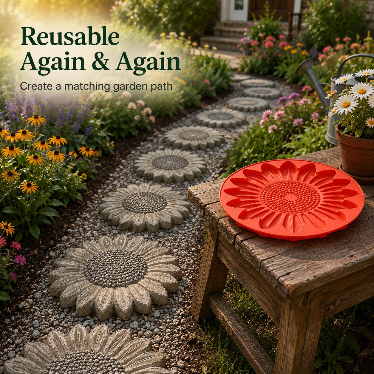 AEXZR® 💥 LAST DAY 49% OFF - 🌻 Reusable Garden Art Mold – Make Your Garden Truly One of a Kind (📦Buy 2 Free Shipping)