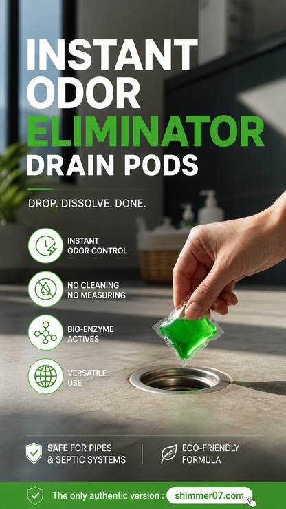 🥳2026 HOT SALE🥳💞AEXZR® 50K+ SOLD!｜Drain Deodorizer Pods – Bio‑enzyme formula neutralizes smells at the source. Instant fresh scent, no harsh chemicals. Say goodbye to embarrassing odours. 🚰✅