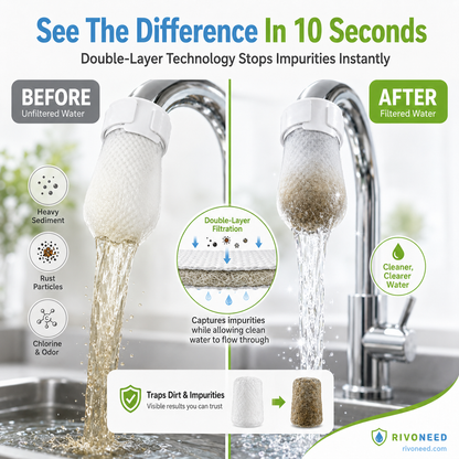 Limited Stock!!! ⏰60%OFF⚡50K+ SOLD!💥AEXZR® Anti-Splash Kitchen Faucet Cotton Filter for Sediment & Rust Removal