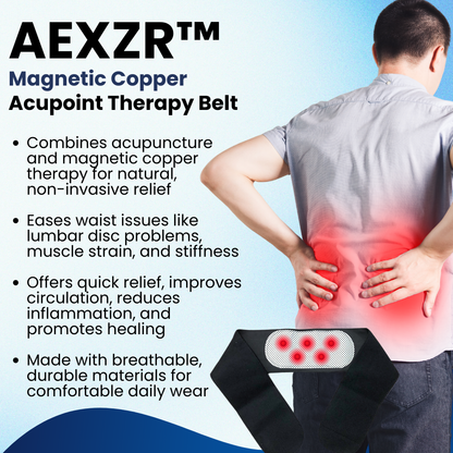 AEXZR™ Magnetic Copper Acupoint Therapy Belt - 👩‍⚕️ Proven and Tested by Orthopedic Surgeon!