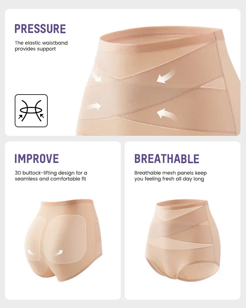 VOZALX™ Plus-Size High-Waist Cross Tummy Control Panties