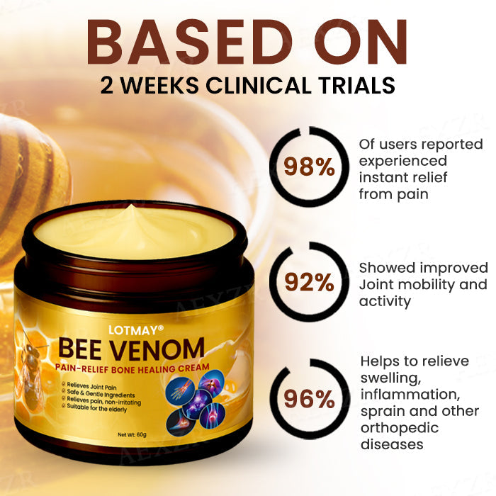 🔥Hot Sales - 50% OFF🌿 LOTMAY® Bee Venom Pain-Relief Bone Healing Cream (5𝟘% 𝕆𝔽𝔽 𝗘𝗡𝗗𝗦 𝗜𝗡 𝟭𝟬 𝗠𝗜𝗡𝗨𝗧𝗘𝗦)