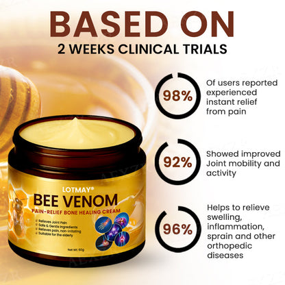 🔥Hot Sales - 50% OFF🌿 LOTMAY® Bee Venom Pain-Relief Bone Healing Cream (5𝟘% 𝕆𝔽𝔽 𝗘𝗡𝗗𝗦 𝗜𝗡 𝟭𝟬 𝗠𝗜𝗡𝗨𝗧𝗘𝗦)