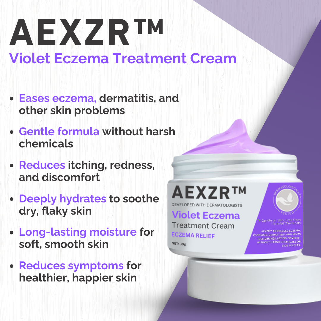 AEXZR™ Violet Eczema Treatment Cream - 👩‍⚕️ Recommended by board-certified dermatologist!