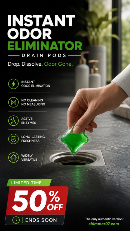 🥳2026 HOT SALE🥳💞AEXZR® 50K+ SOLD!｜Drain Deodorizer Pods – Bio‑enzyme formula neutralizes smells at the source. Instant fresh scent, no harsh chemicals. Say goodbye to embarrassing odours. 🚰✅