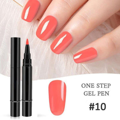 ⚡⚡⚡LAST 44 PCS LEFT!!! 💅 Limited Time Buy 1 Get 1 Free - $ 19.99! ✨AEXZR® One Step Nail Gel Pen🎨Free handheld mini UV nail lamp💡