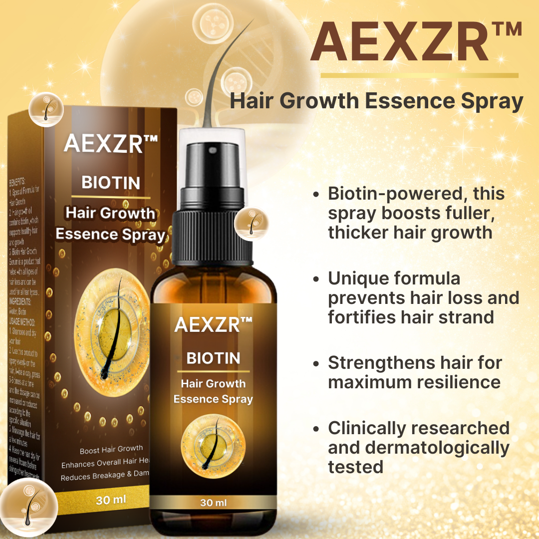 AEXZR™ Biotin Hair Growth Essence Spray - 👩‍⚕️ Recommended by Hair Experts (Trichologist)!