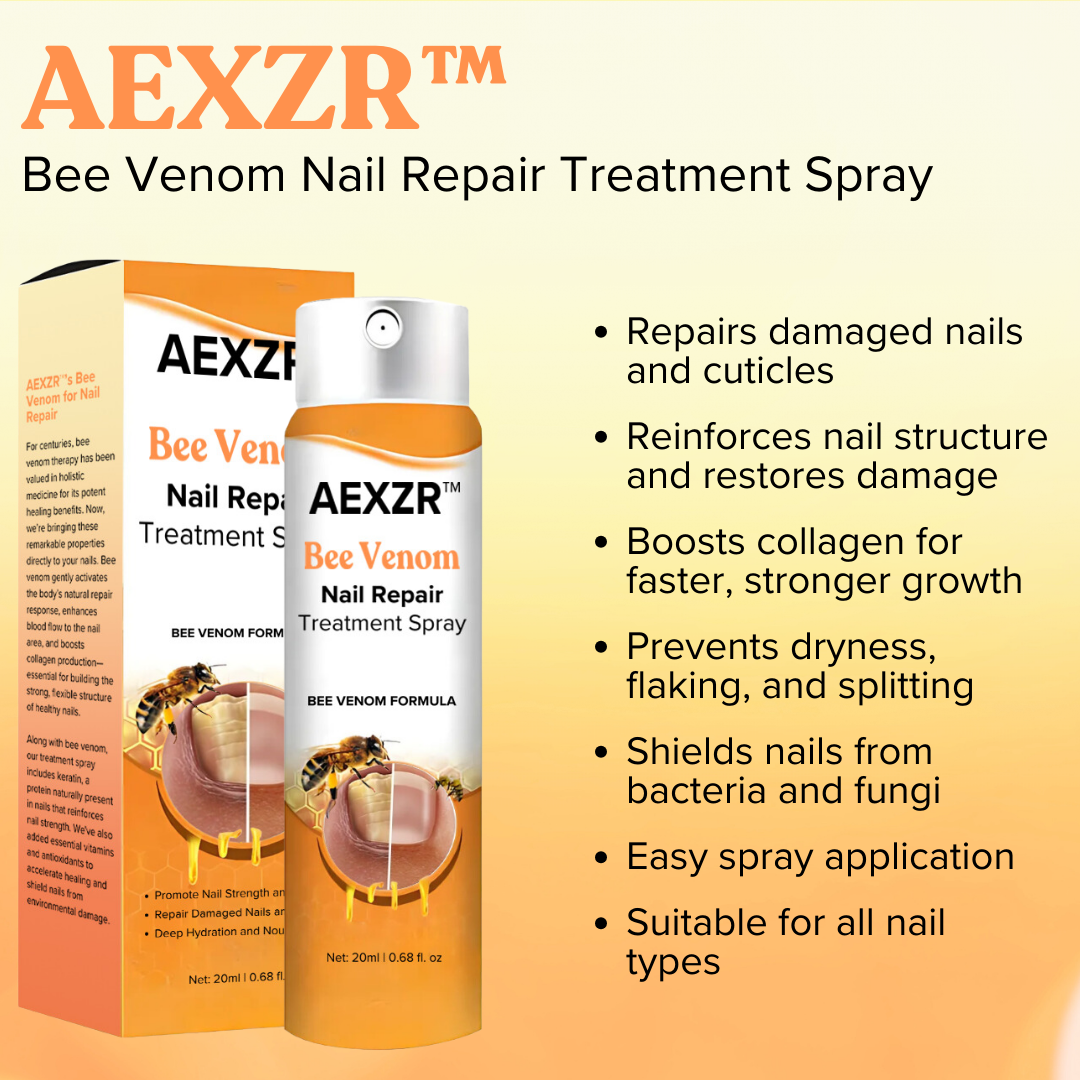 AEXZR™ Bee Venom Nail Repair Treatment Spray - Recommended by Experts! 👨‍⚕️