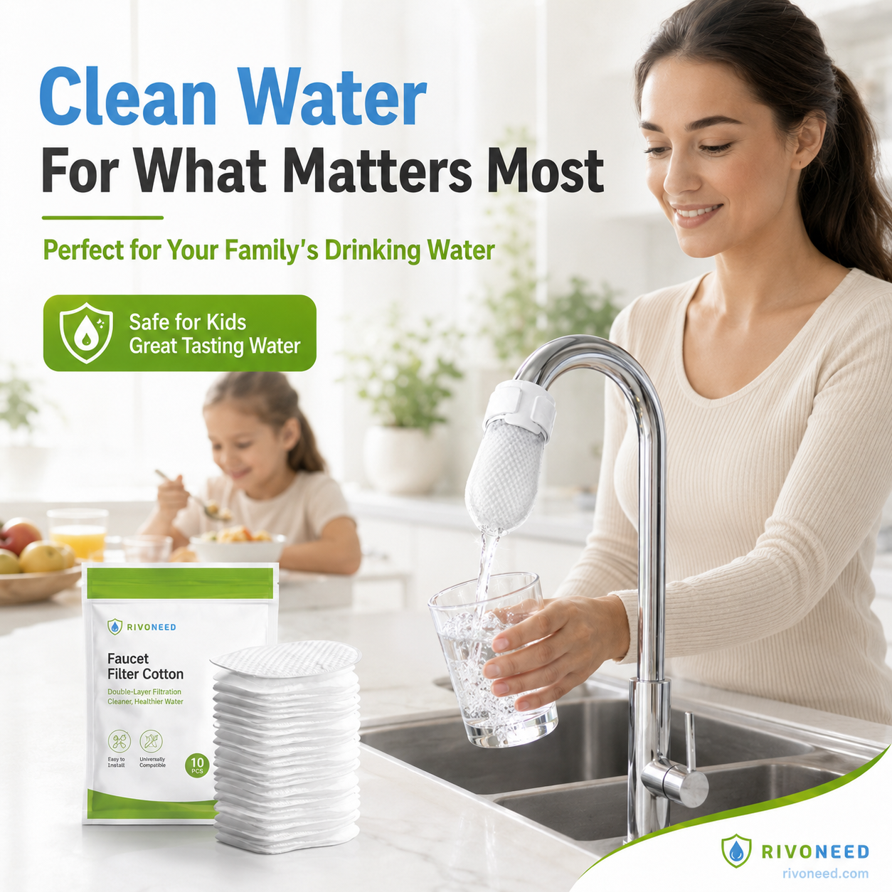 Limited Stock!!! ⏰60%OFF⚡50K+ SOLD!💥AEXZR® Anti-Splash Kitchen Faucet Cotton Filter for Sediment & Rust Removal