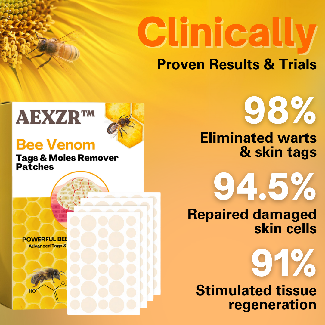 AEXZR™ Bee Venom -🇺🇸𝕊𝕒𝕧𝕖 🇺🇵 𝕥𝕠  8️⃣0️⃣% 𝕥𝕠𝕕𝕒𝕪🗽- Tags & Moles Remover Patches