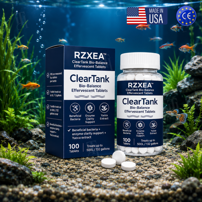 RZXEA™ ClearTank Bio-Balance Effervescent Tablets⏱️ Zero-Hassle Tank Clean!
