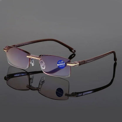 AEXZR® Frameless, ultralight reading glasses with a diamond-cut finish