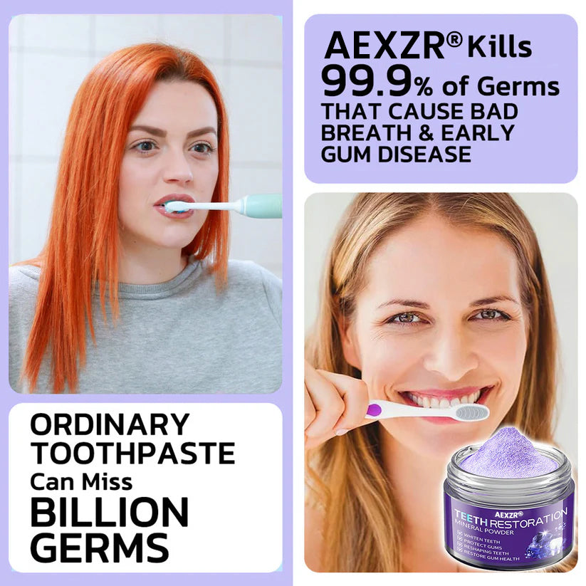 🌟 Official Store | AEXZR® Teeth Restoration Mineral Powder – Your Solution for a Healthier Smile!