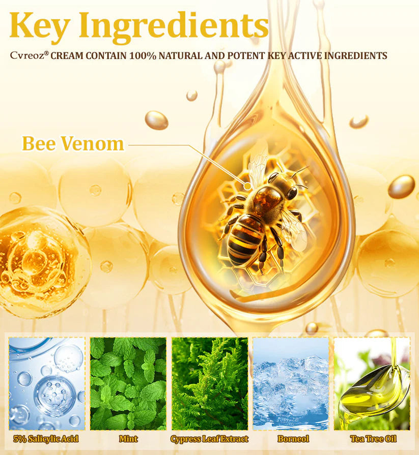 🌟 Last 14Pcs Left | Cvreoz® Bee Venom Skin Treatment Cream