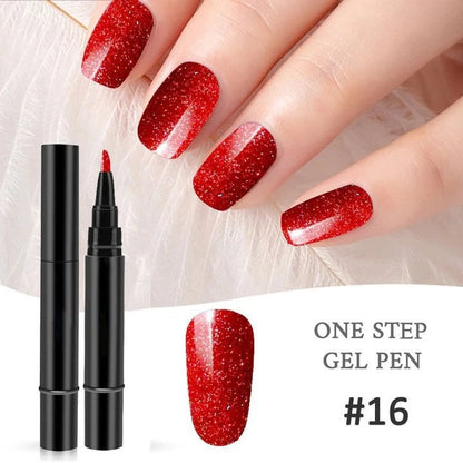 ⚡⚡⚡LAST 44 PCS LEFT!!! 💅 Limited Time Buy 1 Get 1 Free - $ 19.99! ✨AEXZR® One Step Nail Gel Pen🎨Free handheld mini UV nail lamp💡