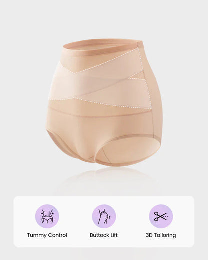 VOZALX™ Plus-Size High-Waist Cross Tummy Control Panties