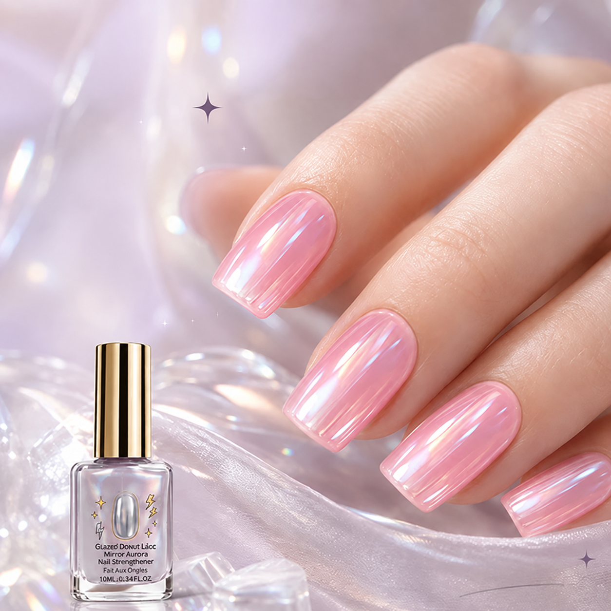 AEXZR®🔥Last Day Buy 1 Get 1 Free $ 9.99 Each🔥💜✨Lilac Glossy Mirror Nail Strengthener