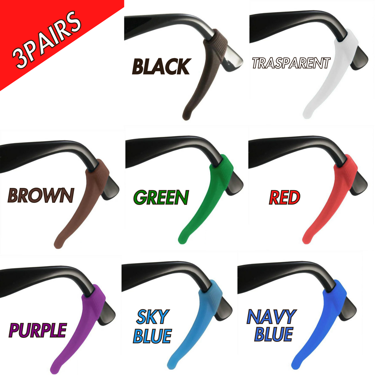 Non-Slip Glasses Grips (3Pairs) - Grab Your Discounts Today!