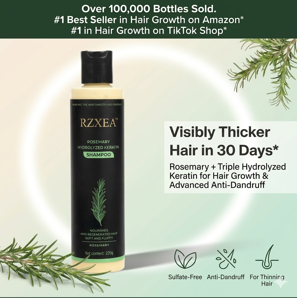 RZXEA™ Rosemary Shampoo | Hair Growth & Anti-Dandruff Scalp Treatment
