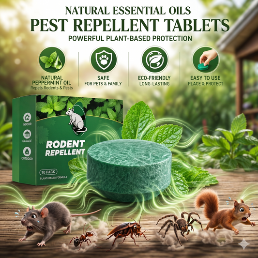 RZXEA™ 🛑 Mice Chewing Car Wires? Do This Instead (50% OFF Today!) 🚗💨 Natural Peppermint Rodent Repellent Tablets – 10 Pack