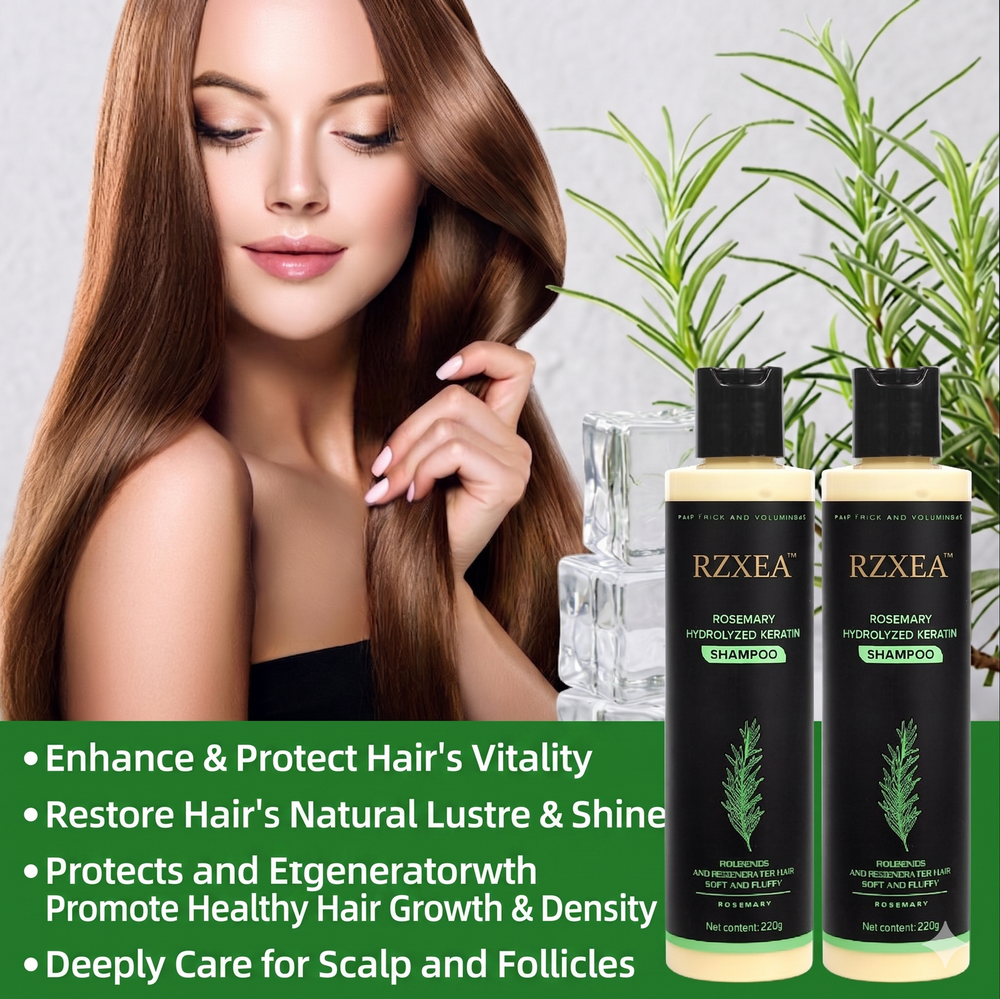 RZXEA™ Rosemary Shampoo | Hair Growth & Anti-Dandruff Scalp Treatment