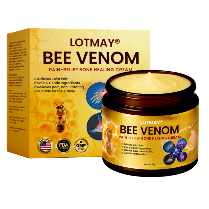 🔥Hot Sales - 50% OFF🌿 LOTMAY® Bee Venom Pain-Relief Bone Healing Cream (5𝟘% 𝕆𝔽𝔽 𝗘𝗡𝗗𝗦 𝗜𝗡 𝟭𝟬 𝗠𝗜𝗡𝗨𝗧𝗘𝗦)