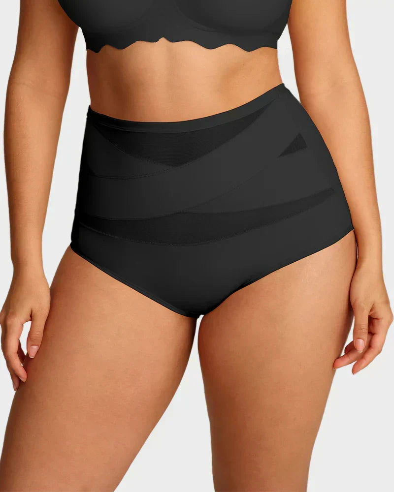 VOZALX™ Plus-Size High-Waist Cross Tummy Control Panties
